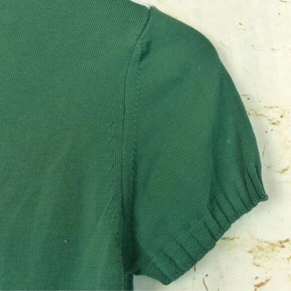 Energie Gold Miss Sixty Polo Shirt Women S Green Argyle Golf Italy Y2K VTG FLAWS - Picture 13 of 14
